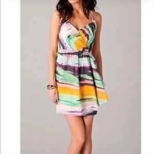 Soshanna Multi-coloured silk mini dress (size 8) 208